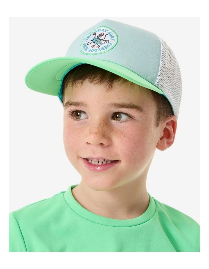 Decathlon | Kids surfing trucker cap - Poulpy green image 3
