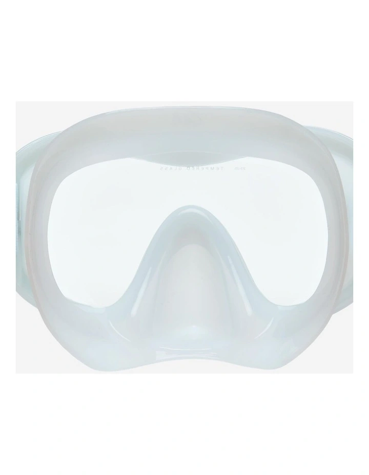 Kids snorkelling COMFORT anti-fog mask DRY TOP snorkel set, 100 White image 2