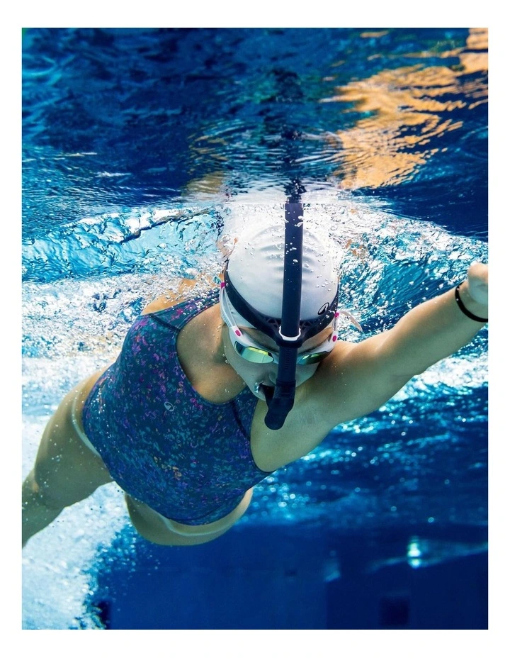Decathlon | Nabaiji Swimming Snorkel Centre-Mounted Blue White image 3