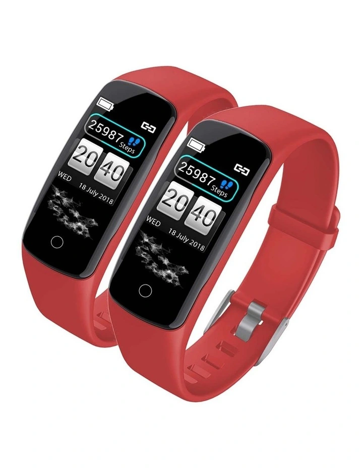 SOGA 2X Fitness Tracker Smart Watch Touch Screen Red image 1