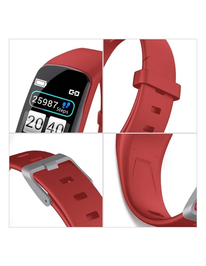 SOGA 2X Fitness Tracker Smart Watch Touch Screen Red image 2