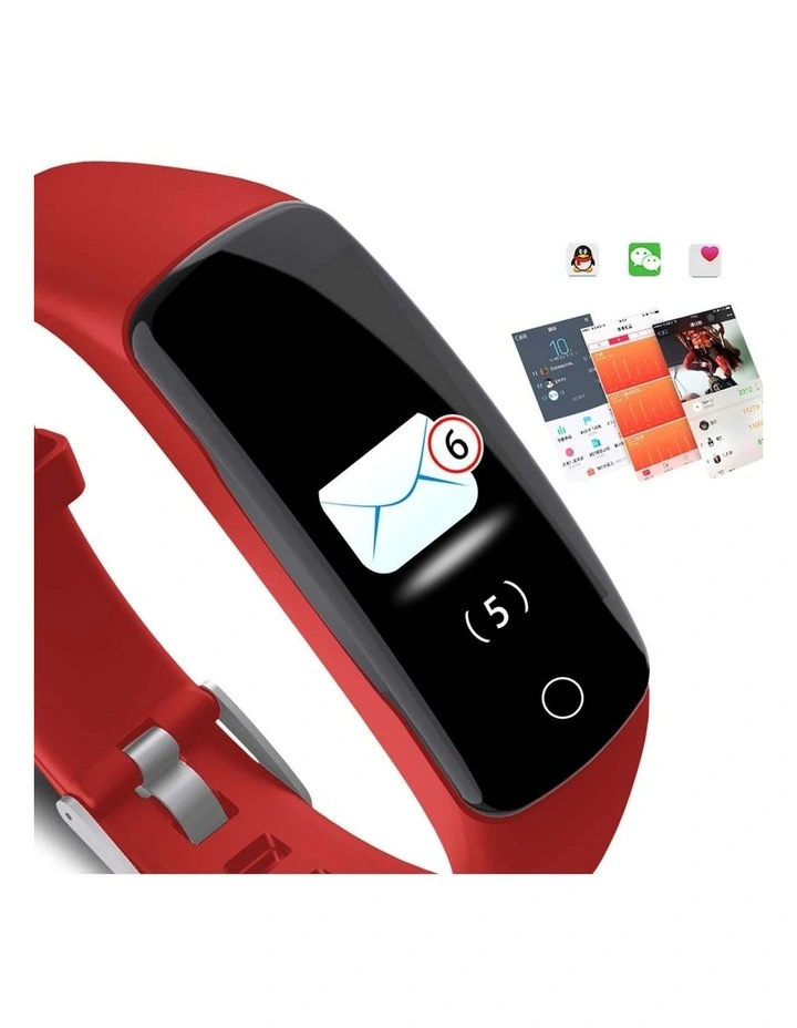 SOGA 2X Fitness Tracker Smart Watch Touch Screen Red image 4