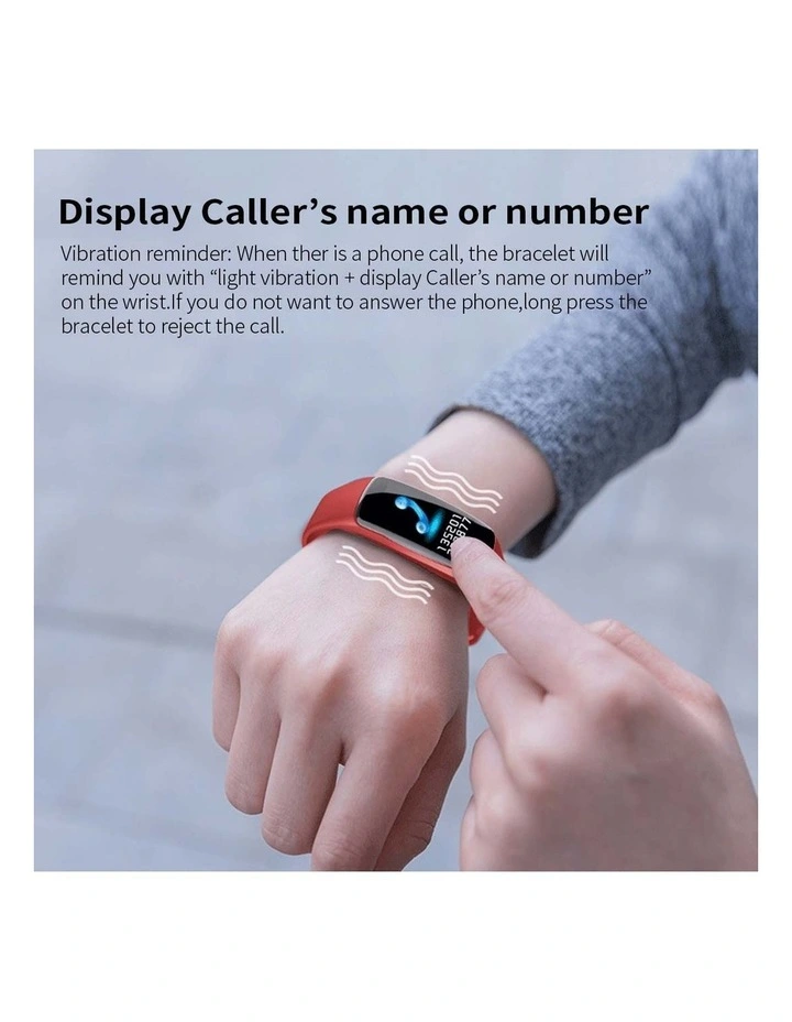 SOGA 2X Fitness Tracker Smart Watch Touch Screen Red image 5