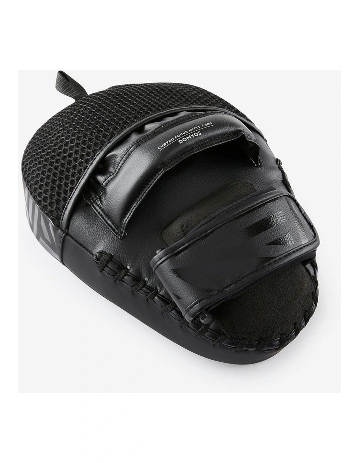 Decathlon | Curved Punch Mitts with Fastener Strap - Black image 4