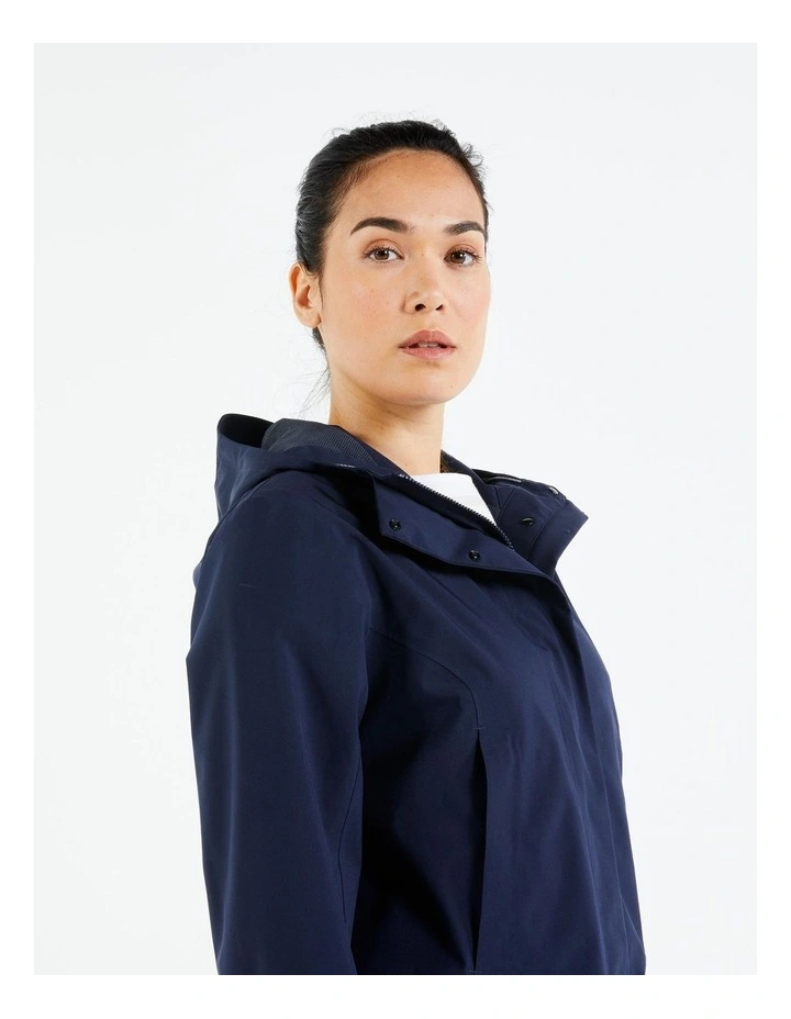 Decathlon | Waterproof long sailing jacket 500 W navy blue image 2