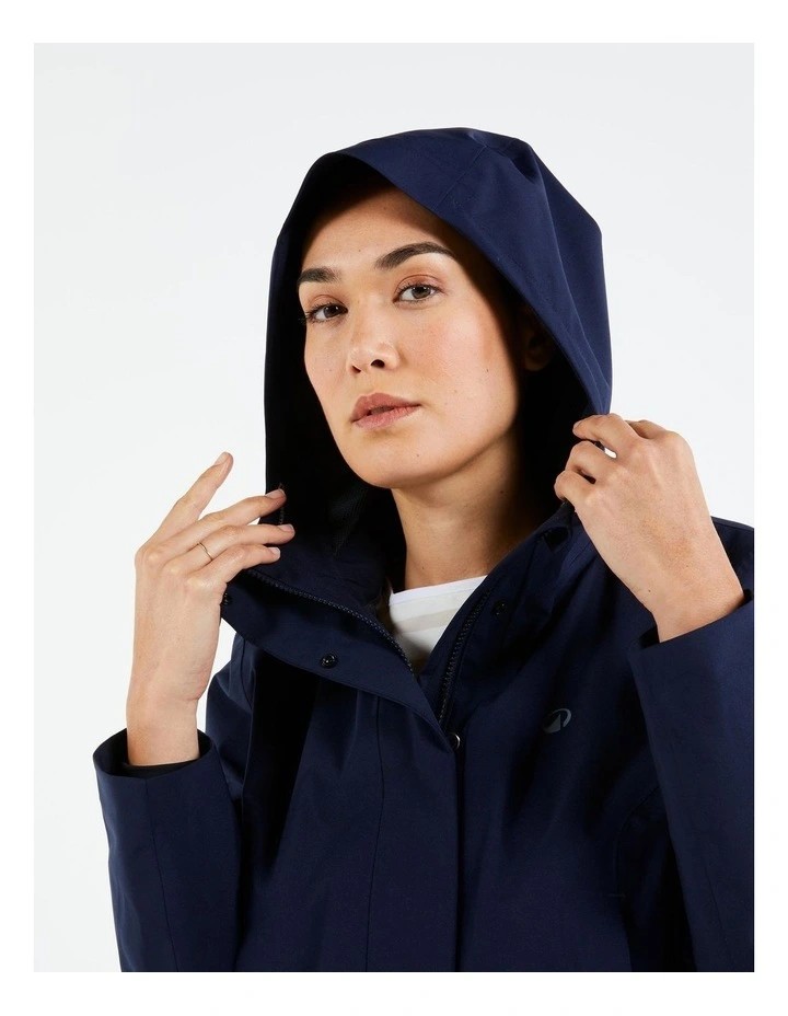 Decathlon | Waterproof long sailing jacket 500 W navy blue image 3