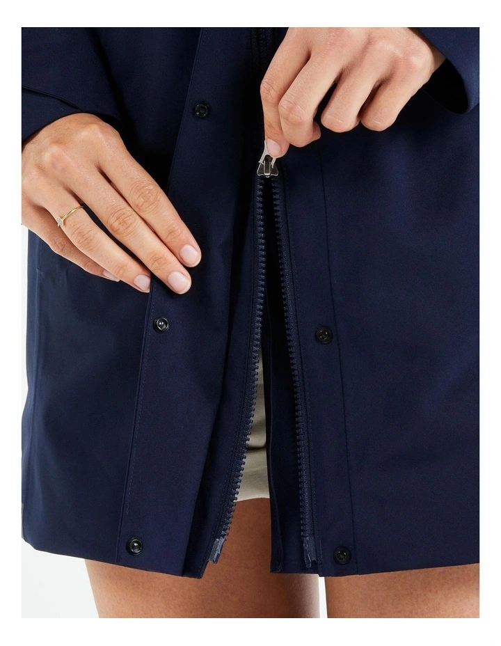 Decathlon | Waterproof long sailing jacket 500 W navy blue image 6
