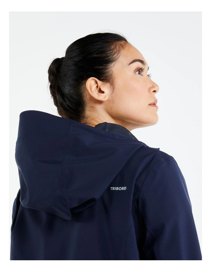 Decathlon | Waterproof long sailing jacket 500 W navy blue image 7
