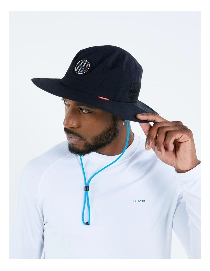 Decathlon | Adults Sailing Boat Hat 500 - Black image 3