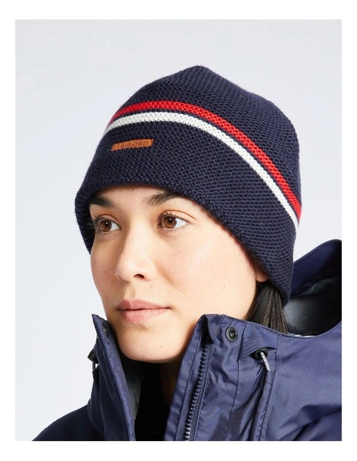 Decathlon | Adult sailing warm windproof beanie SAILING 100 - Blue white red image 2