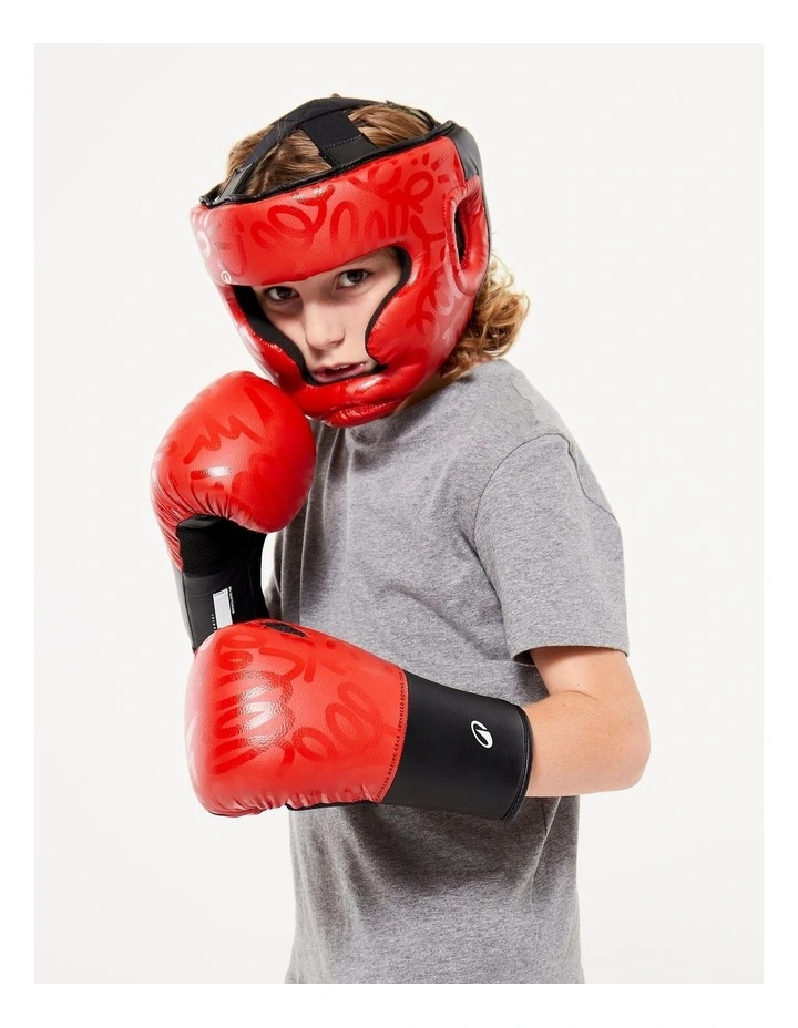 Decathlon | Kids' Boxing Full Face Headguard - Red image 4
