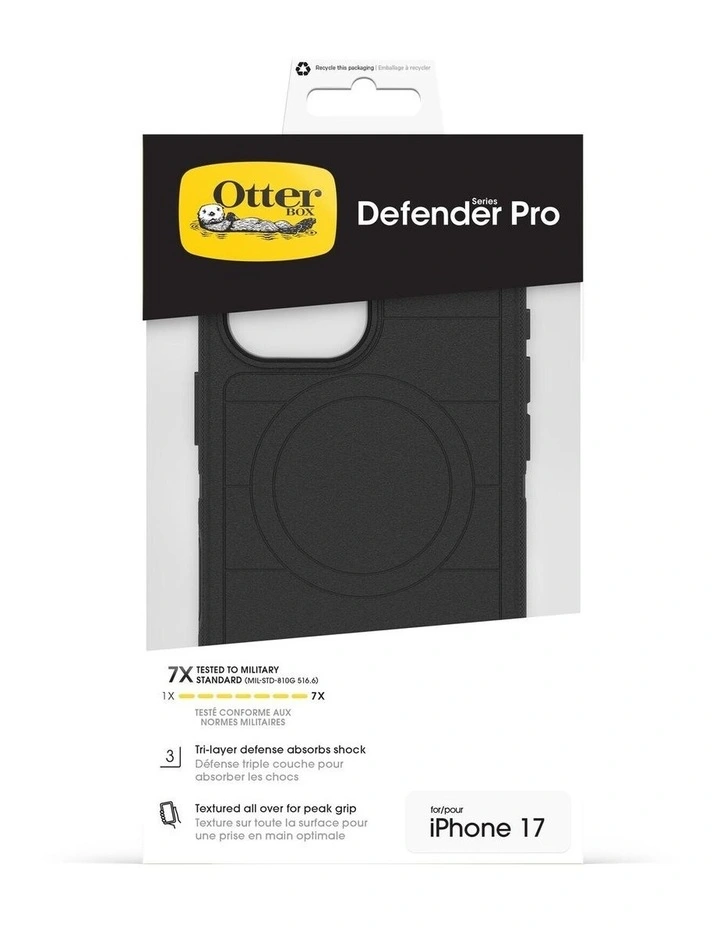 OtterBox Defender Pro MagSafe Case For Apple iPhone 17 - Black image 6