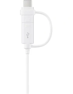Samsung Data Cable Combo (USB-Type C and Micro USB) (White)