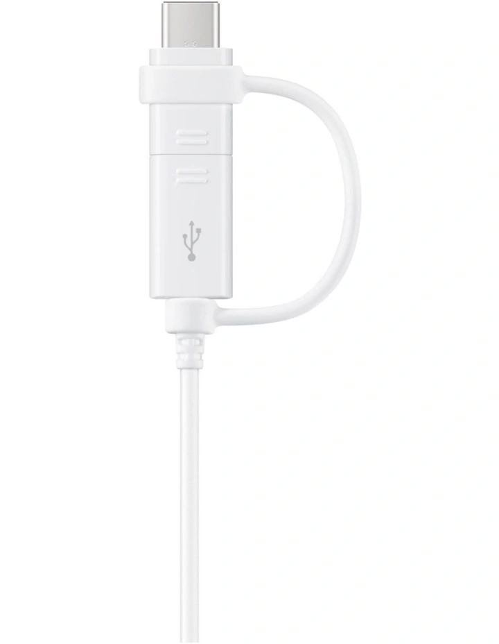 Samsung Data Cable Combo (USB-Type C and Micro USB) (White) image 2