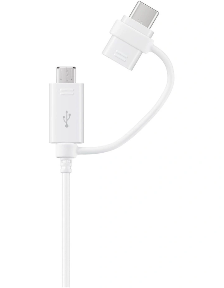 Samsung Data Cable Combo (USB-Type C and Micro USB) (White) image 3