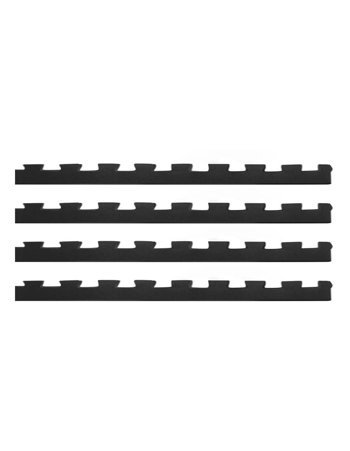 CORTEX Interlocking Gym Floor Mat Edges 4 Pack (Suits CORTEX 10mm Interlocking Mats) image 1