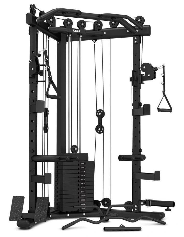 LSG GRK-110 Space Saving Multi Function Rack with 73kg Cable Crossover image 2