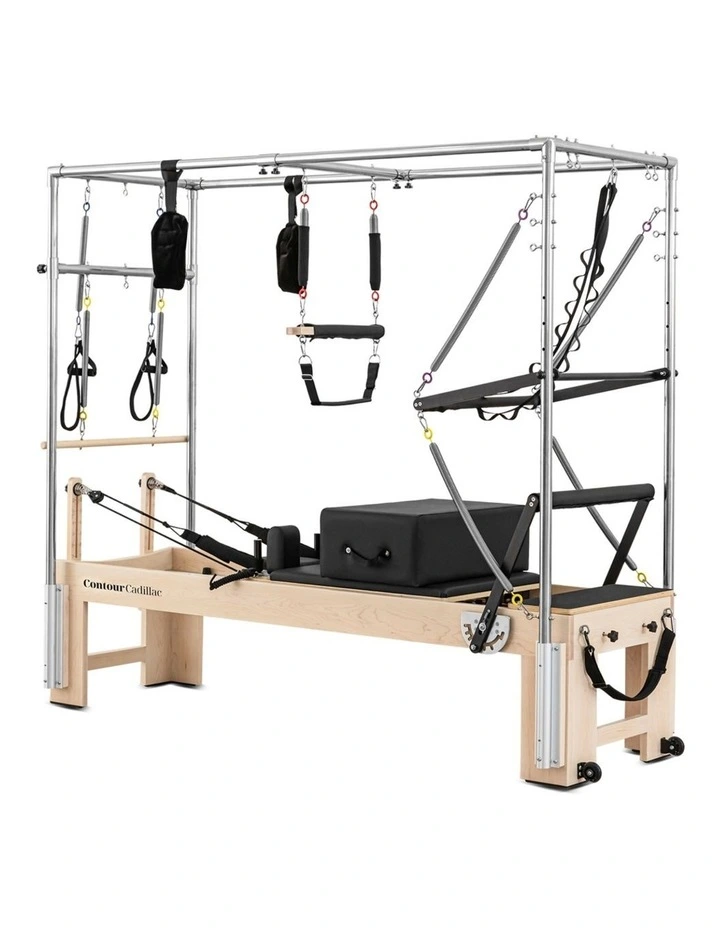 Lifespan Fitness Contour Cadillac Pilates Reformer with Full Trapeze Table (Black) image 1