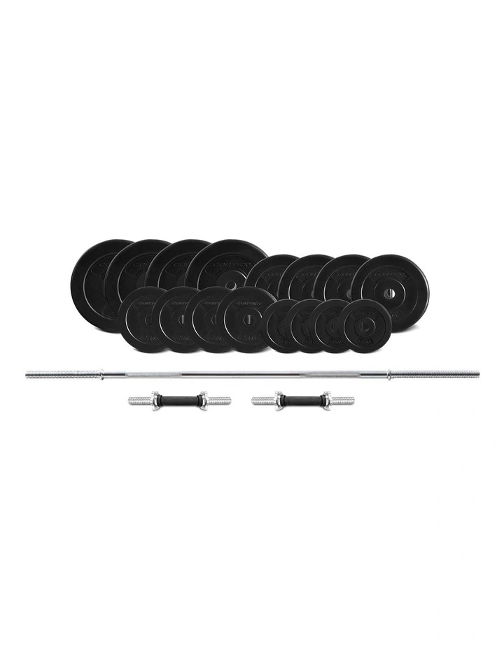 CORTEX 85kg EnduraShell Barbell & Dumbbell Weight Set image 1