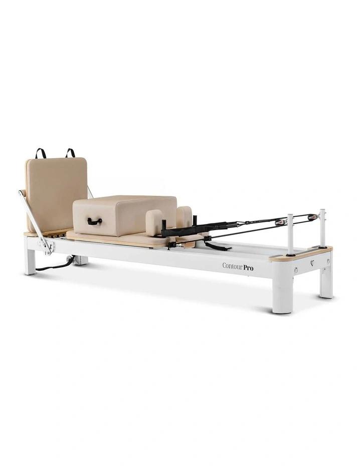 Lifespan Fitness Contour Pro Aluminum Pilates Reformer Bed Set (Beige) image 1