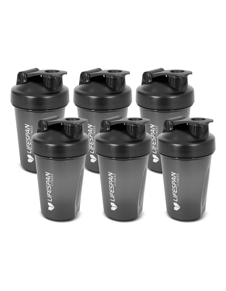 Lifespan Fitness Shaker Bottle 500ml in Black (Pack of 6) image 1