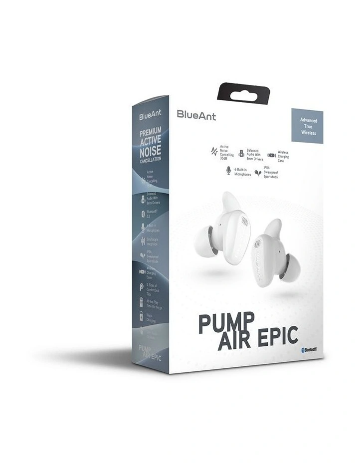 BlueAnt Pump Air Epic True Wireless Earbuds - White image 7