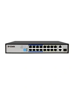 D-Link 18-Port PoE Switch with 16 PoE Ports - Black