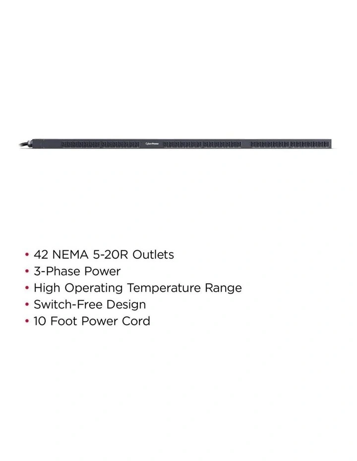 CyberPower Basic Power Distribution Unit 0RU 10Amp - Black image 5
