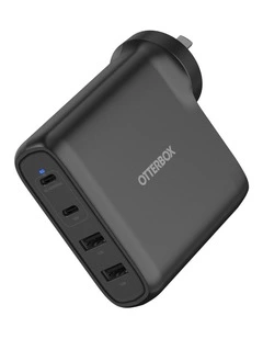 OtterBox 100W Four Port USB-C & USB-A PD Fast Wall Charger - Black