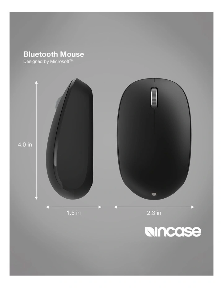 Incase Bluetooth Mouse Designed by Microsoft - Black image 6