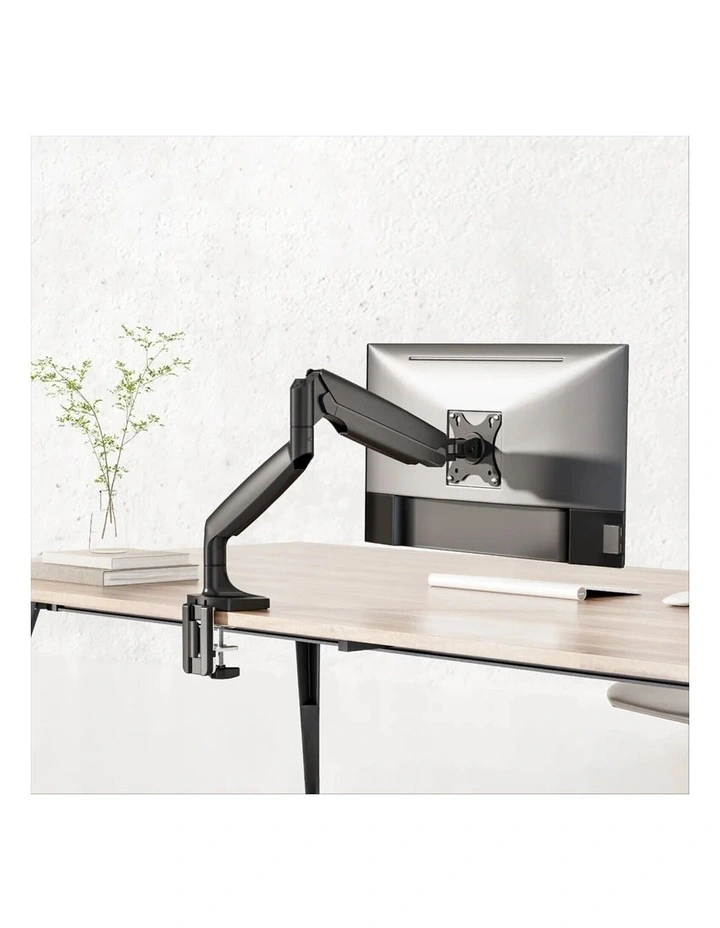 Brateck Single Screen Gas Spring Monitor Arm For 17- 45 - Matte Black image 2