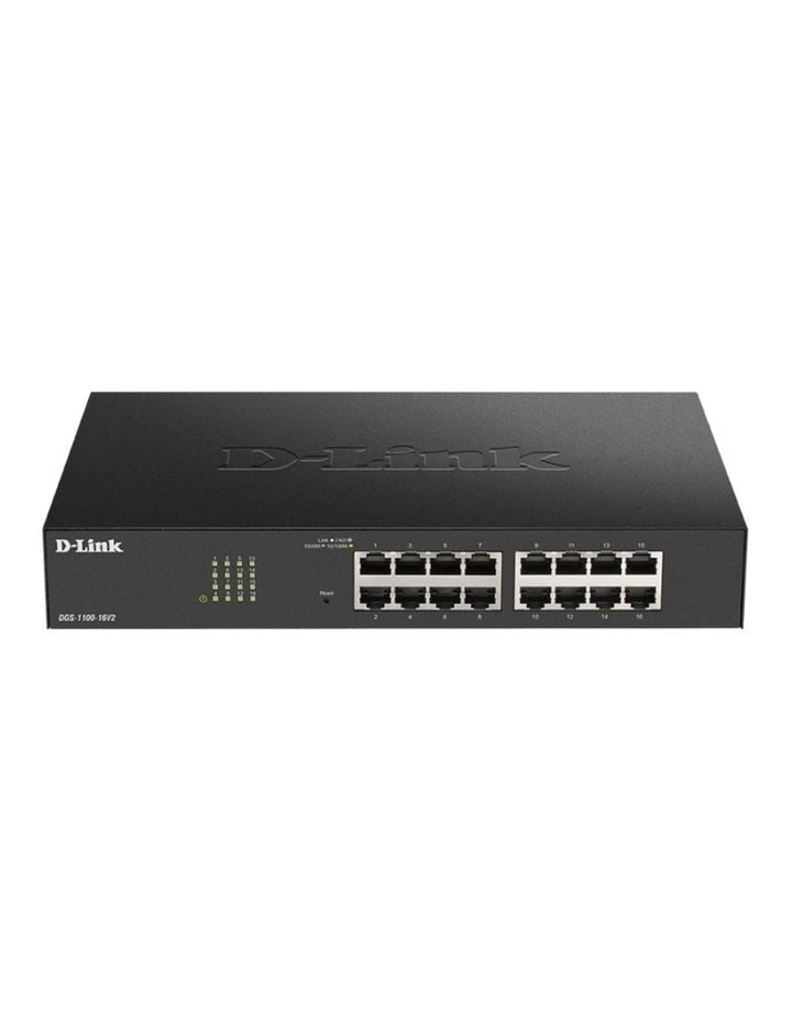 D-Link 16-Port Gigabit Smart Managed Switch - Black image 1