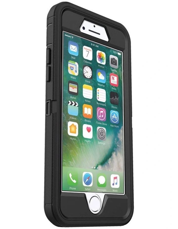 Defender Black Shockproof Case with Screen Protector for iPhone 7/8 image 5