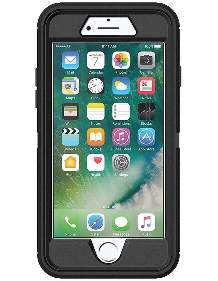 Defender Black Shockproof Case with Screen Protector for iPhone 7/8 image 6