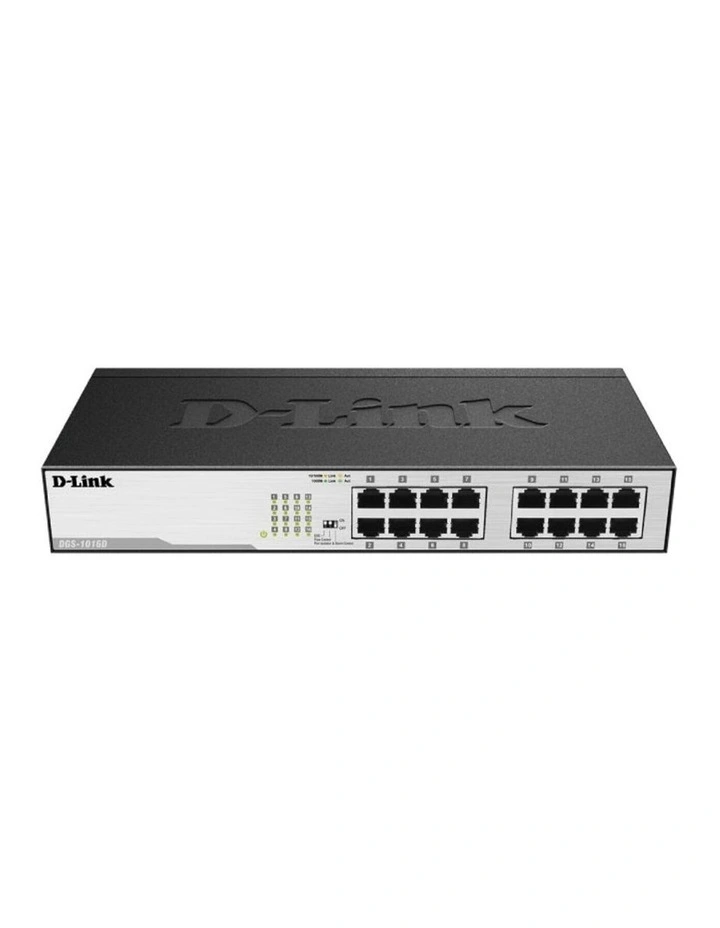 D-Link 16-Port Gigabit Unmanaged Switch - Black image 1