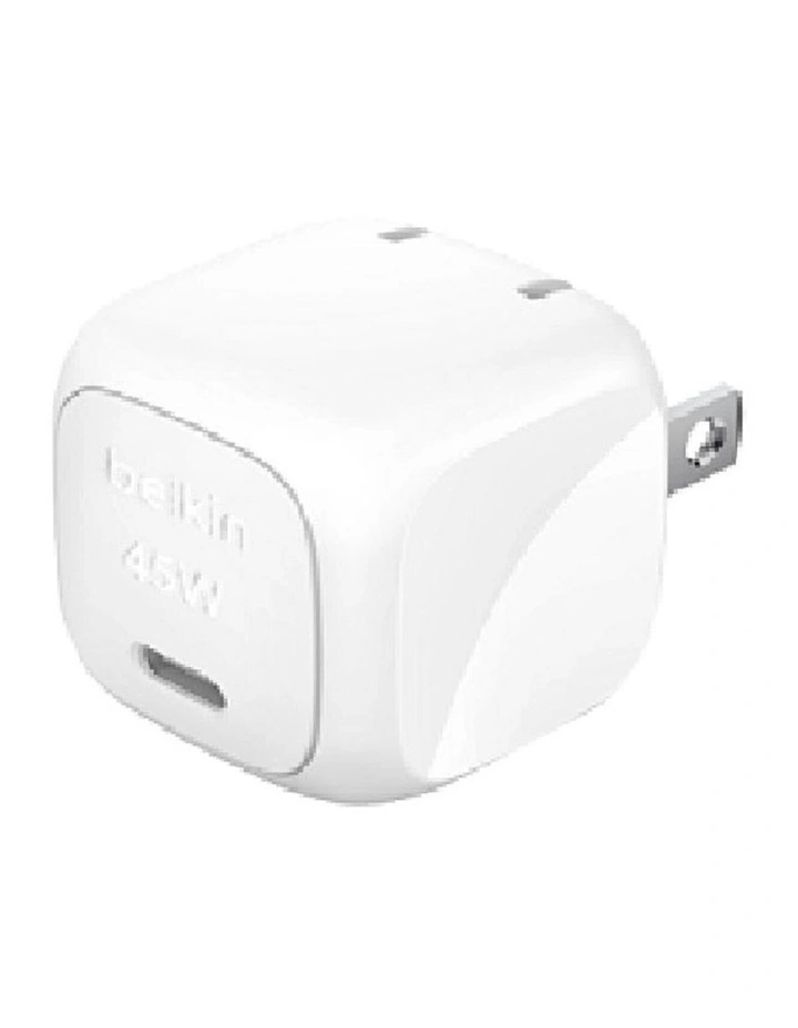 Belkin BoostCharge Compact USB-C PD Wall Charger with PPS 45W - White image 2