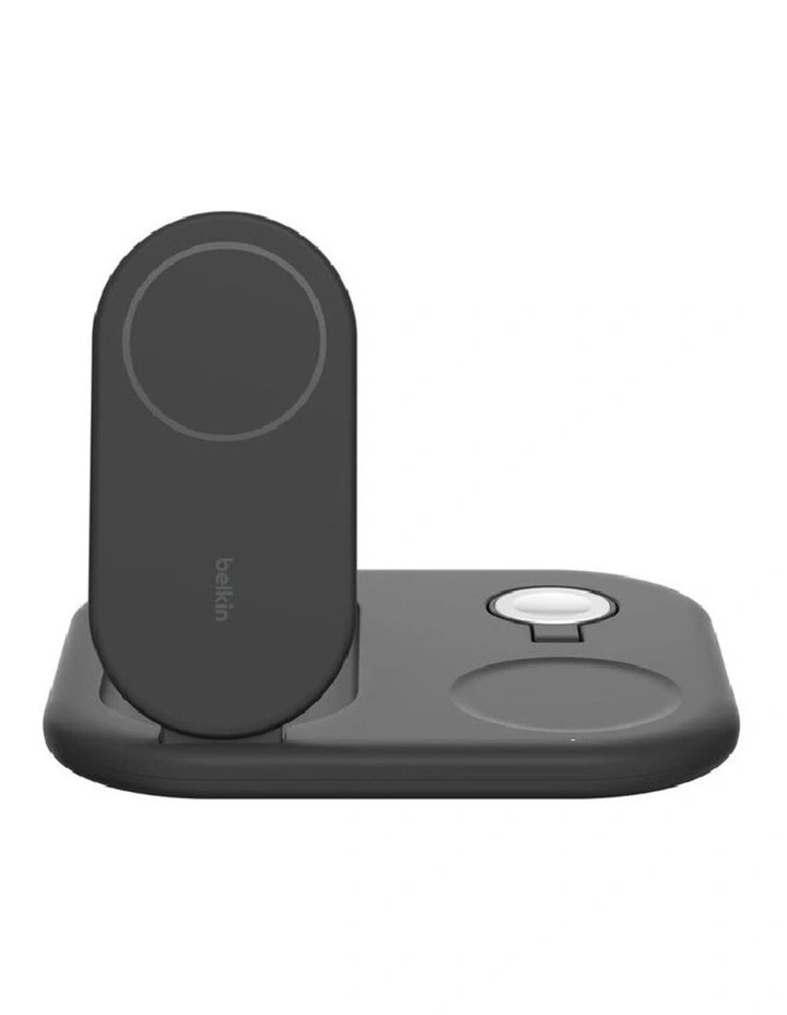 Belkin BoostCharge 3-in-1 Magnetic Foldable Wireless Charger - Black image 2