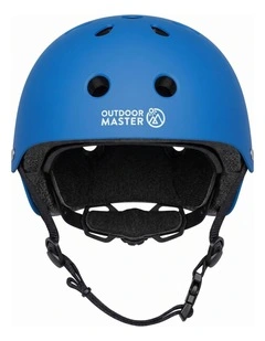OutdoorMaster Kids Bike Helmet Adjustable Multi-Sport Skateboard Blue L