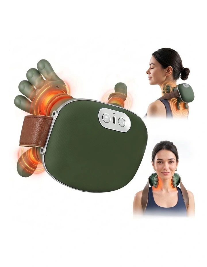 Livemor Electric Neck Massager with Heat 4D Shiatsu Kneading Wireless image 1
