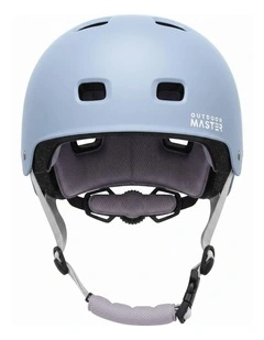 OutdoorMaster Skateboard Helmet for Adults Youth Matte Crystal Blue L