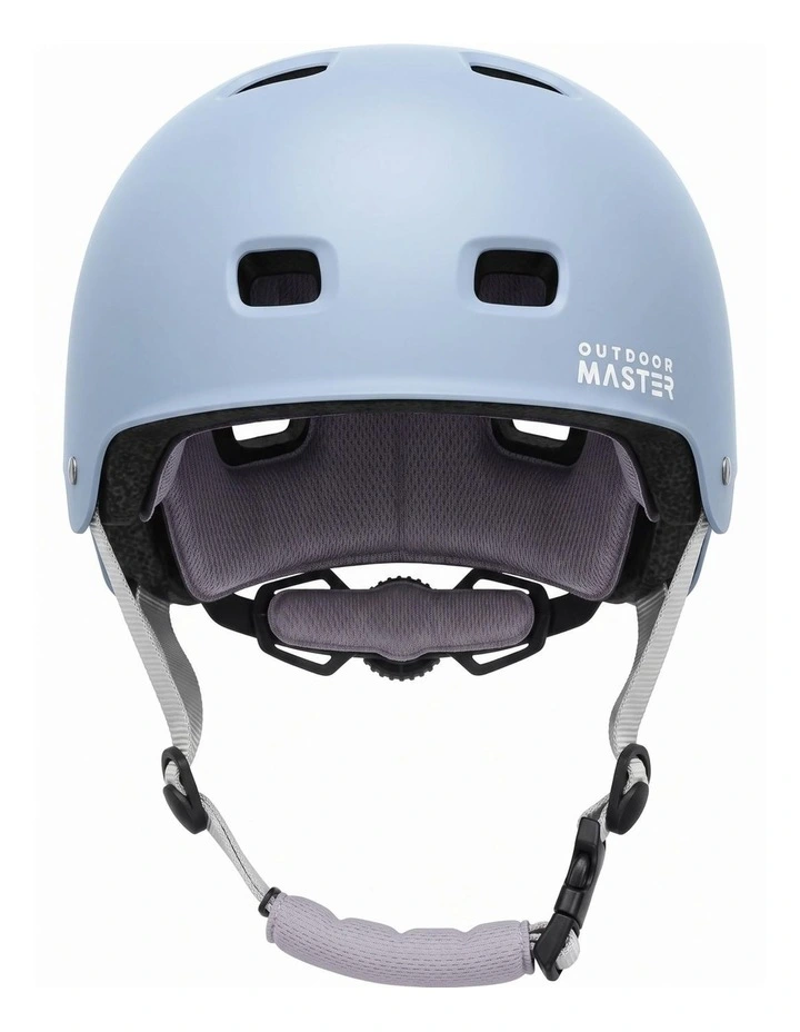 OutdoorMaster Skateboard Helmet for Adults Youth Matte Crystal Blue L image 1