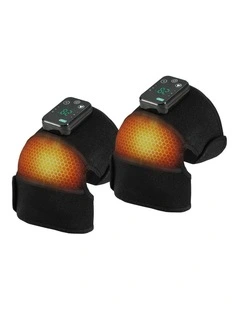 Livemor 2 Pack Heated Knee Massager with Heat, 3 Modes, Adjustable Strap