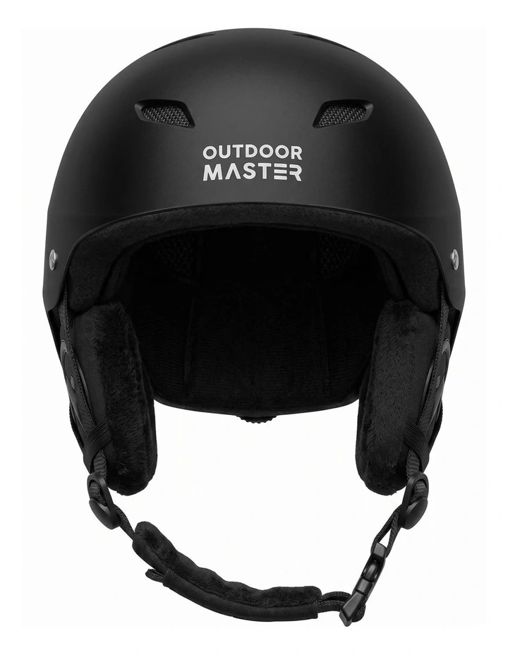 OutdoorMaster Kelvin Ski Helmet with ASTM Certified Safety Black M image 1