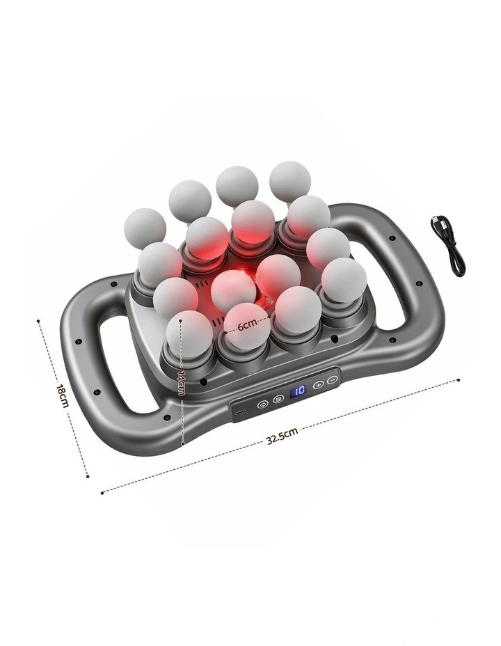 Everfit Deep Tissue Massager 16 Heads with 20 Intensities Deep Percussion Massage Gun Rechargeable image 2
