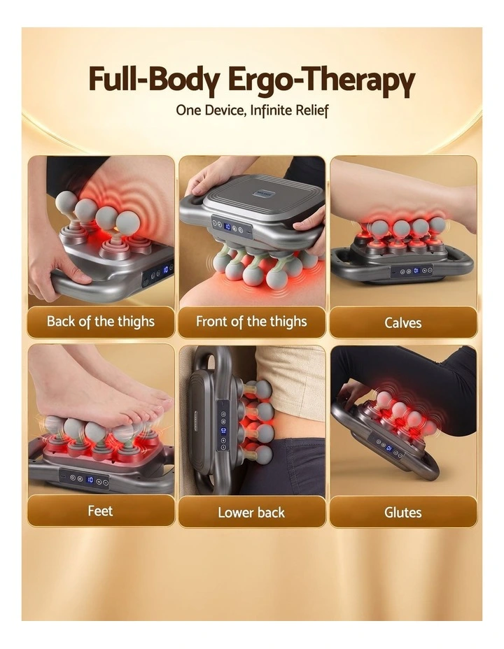 Everfit Deep Tissue Massager 16 Heads with 20 Intensities Deep Percussion Massage Gun Rechargeable image 6