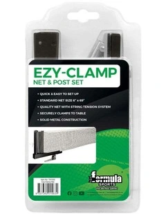 Formula Sports Metal Ezy-Clamp Ping Pong/Table Tennis Game Net & Post Stand Set