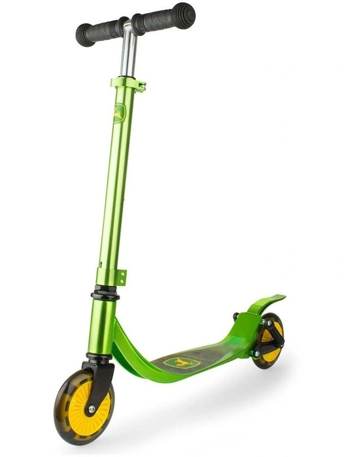 John Deere Adjustable Kick/Push Scooter Ride On w/ Light Up Wheels Kids 5y image 1