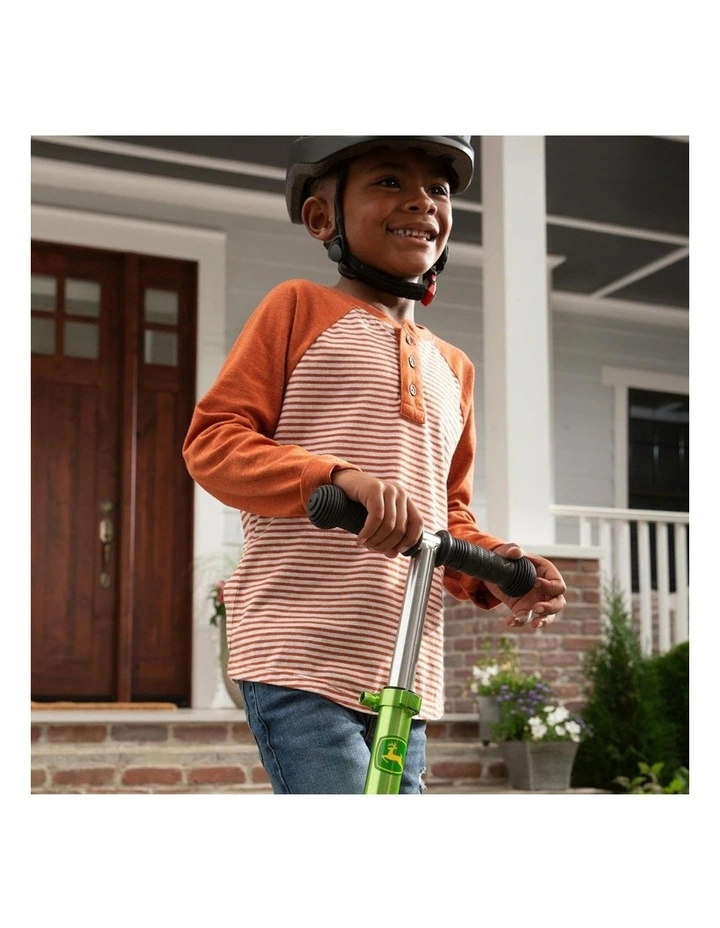 John Deere Adjustable Kick/Push Scooter Ride On w/ Light Up Wheels Kids 5y image 3