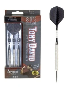 Formula Sports 20g Tony David 80% Tungsten Slim Barrel/Shaft Darts Steel Points