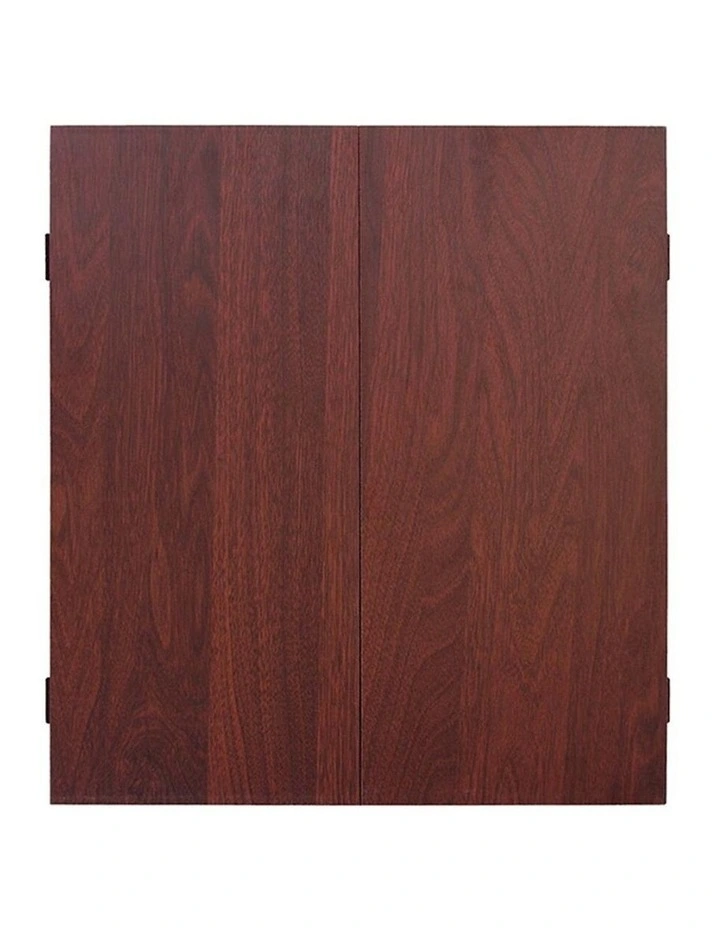 Formula Sports Plain MDF 58cm Dartboard Cabinet Storage w/ Chalkboard Mahogany image 2